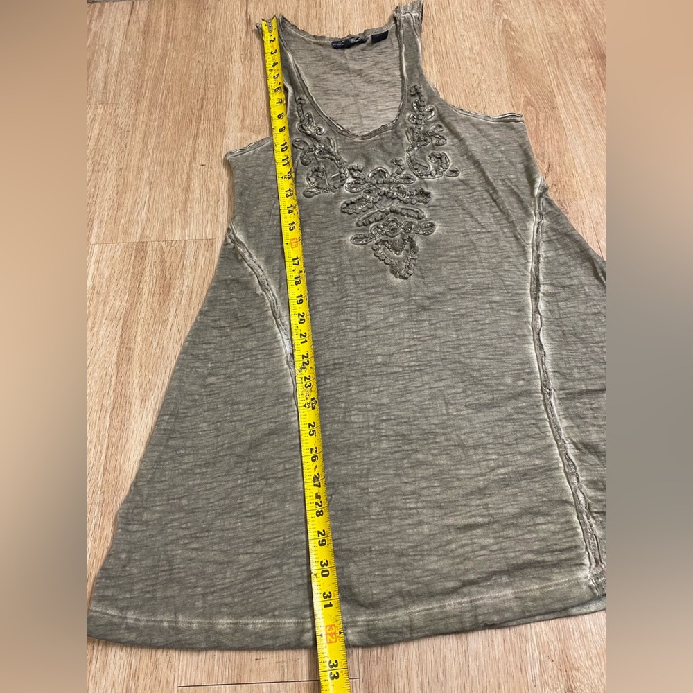 Miss Me Olive Embellished Racerback Tank Dress - Picture 4 of 5